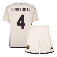 Koszulka piłkarska AS Roma Bryan Cristante #4 Strój wyjazdowy dla dzieci 2023-24 tanio Krótki Rękaw (+ Krótkie spodenki)
